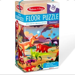 EUC Melissa and Doug 36 piece dinosaur floor puzzle